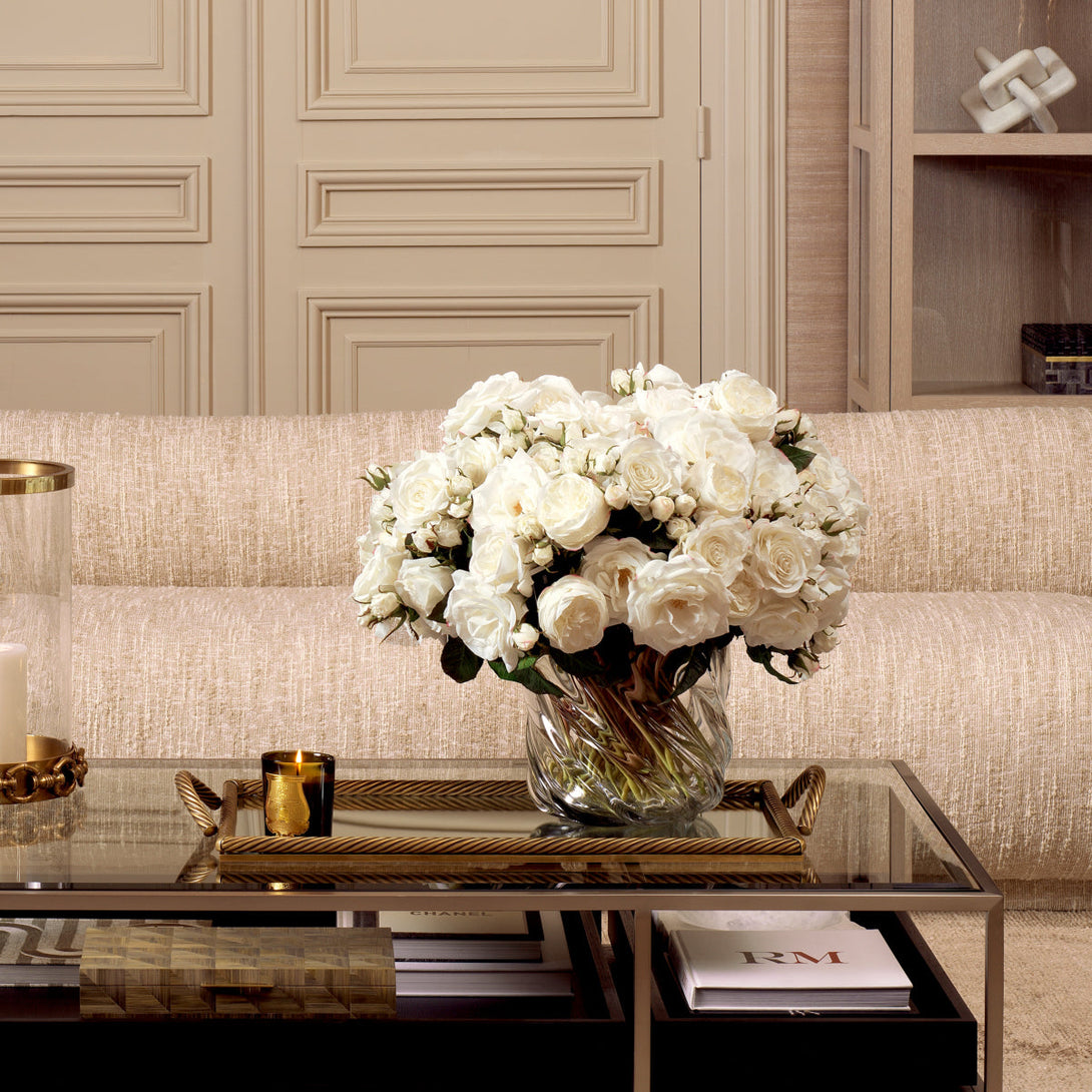 Bouquet Of Peonies Real Touch 48 Pcs/2 Varieties White Tones Accessories Eichholtz