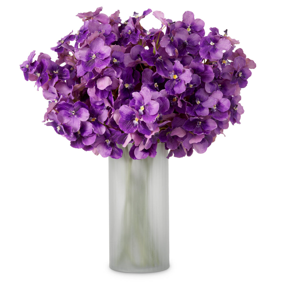 Bouquet Of Vanda Orchids Real Touch 24 Pcs Purple Tones Accessories Eichholtz