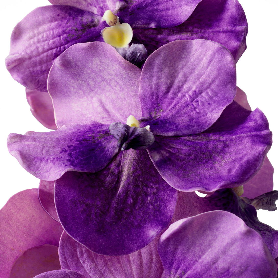 Bouquet Of Vanda Orchids Real Touch 24 Pcs Purple Tones Accessories Eichholtz