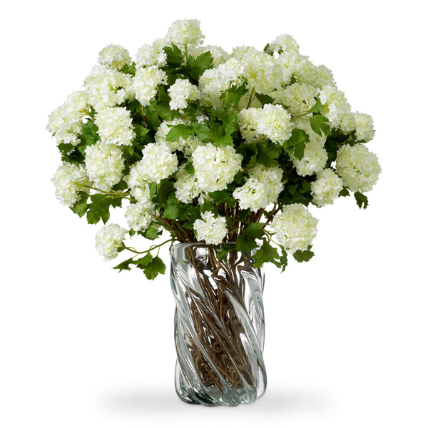Bouquet Of Hydrangeas Snowball Real Touch 36 Pcs White Tones Accessories Eichholtz