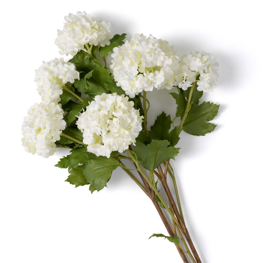 Bouquet Of Hydrangeas Snowball Real Touch 36 Pcs White Tones Accessories Eichholtz