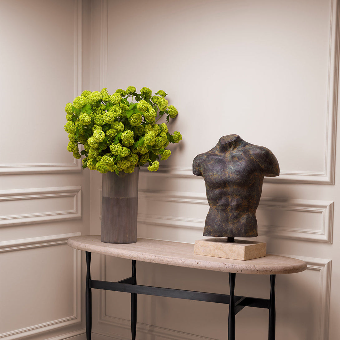 Bouquet Of Hydrangeas Snowball Real Touch 36 Pcs Green Tones Accessories Eichholtz