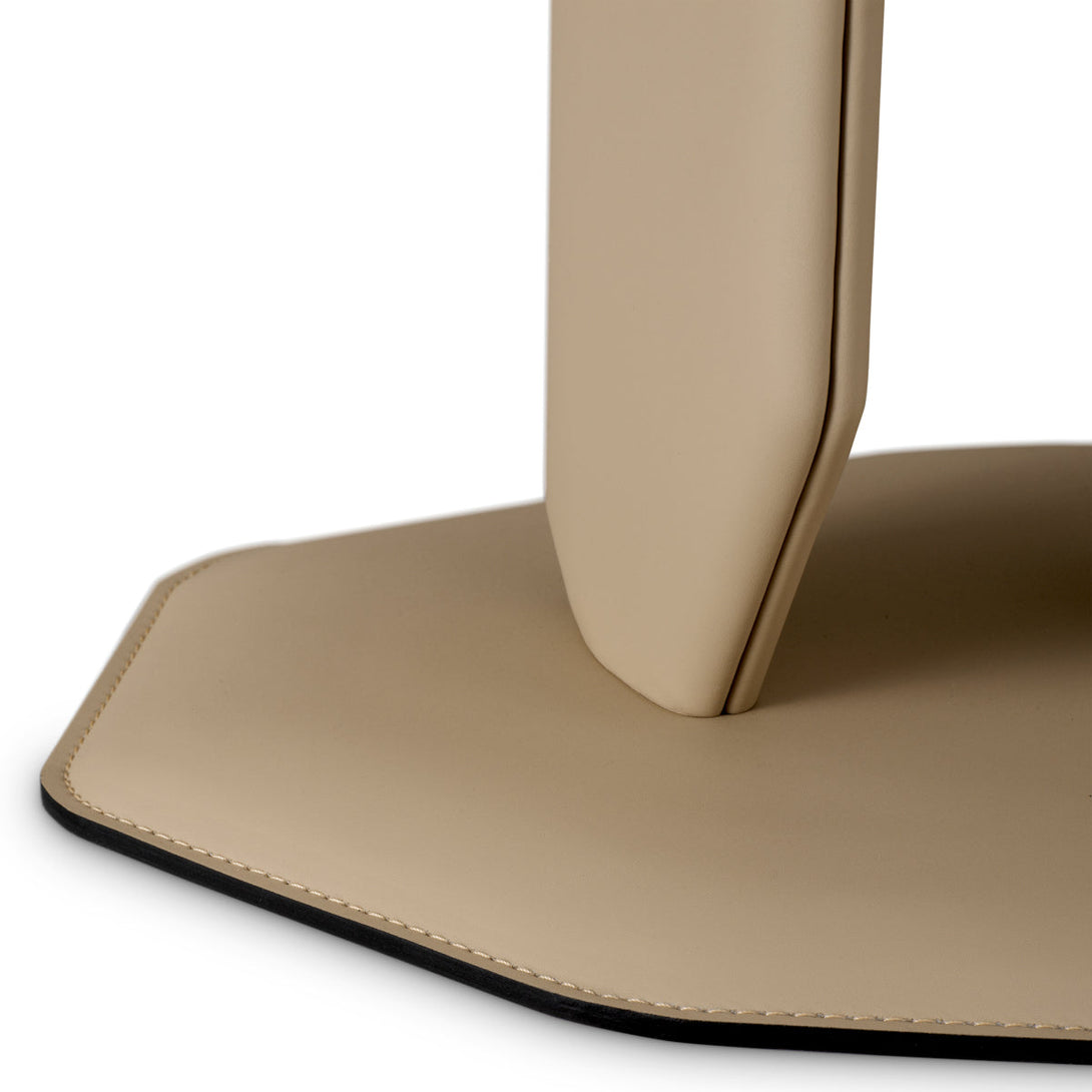 Side Table Maurizio Light Brown Faux Leather Furniture Eichholtz