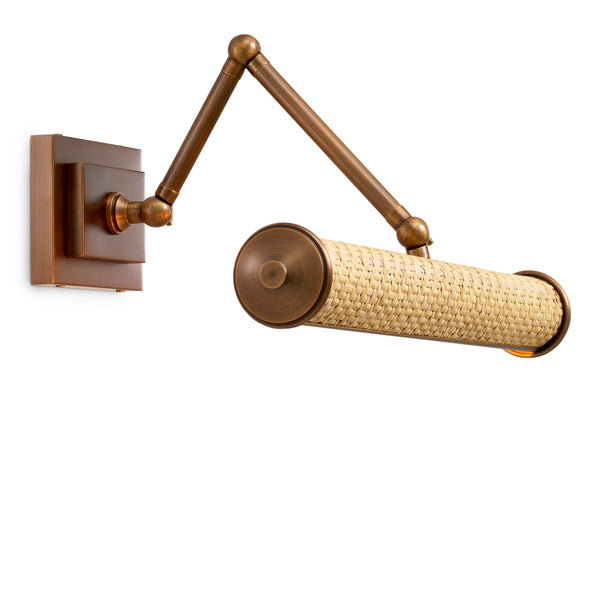 Wall Lamp Luca L Natural Rattan Lighting Eichholtz