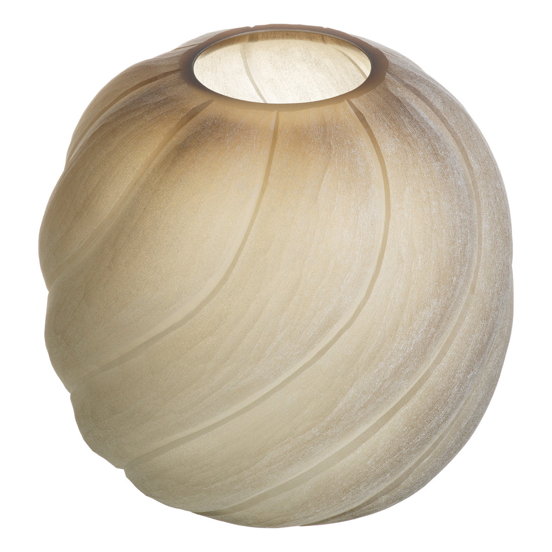 Vase Sicilia S Frosted Light Brown Accessories Eichholtz