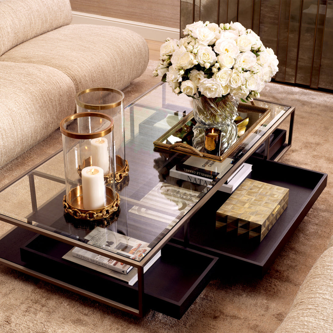 Coffee Table Roxton Brushed Steel Finish Furniture Eichholtz