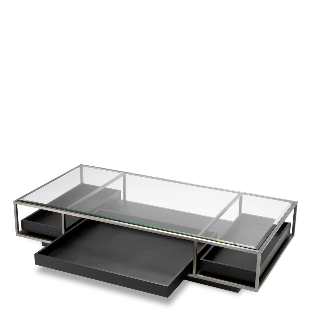 Coffee Table Roxton Brushed Steel Finish Furniture Eichholtz