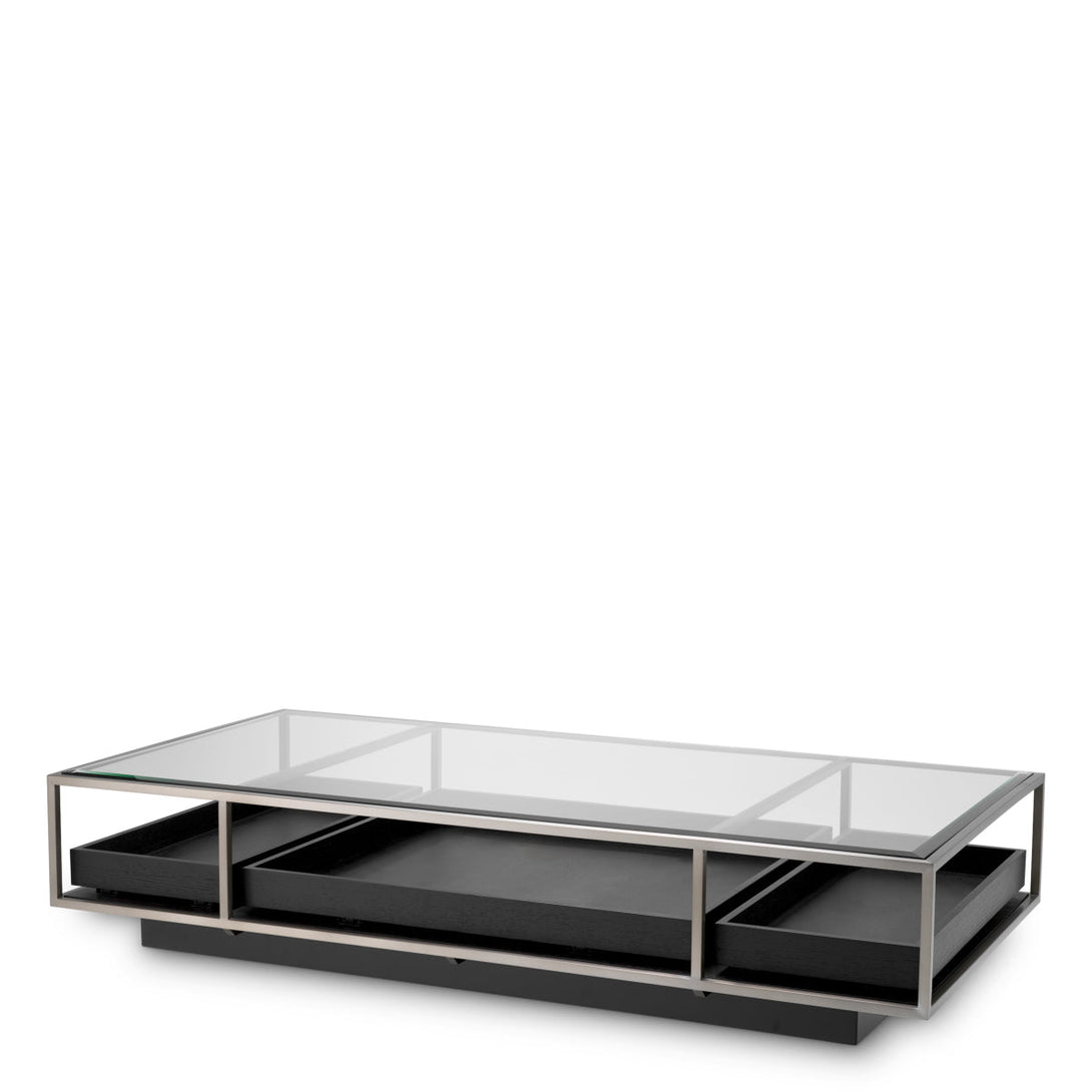 Coffee Table Roxton Brushed Steel Finish Furniture Eichholtz