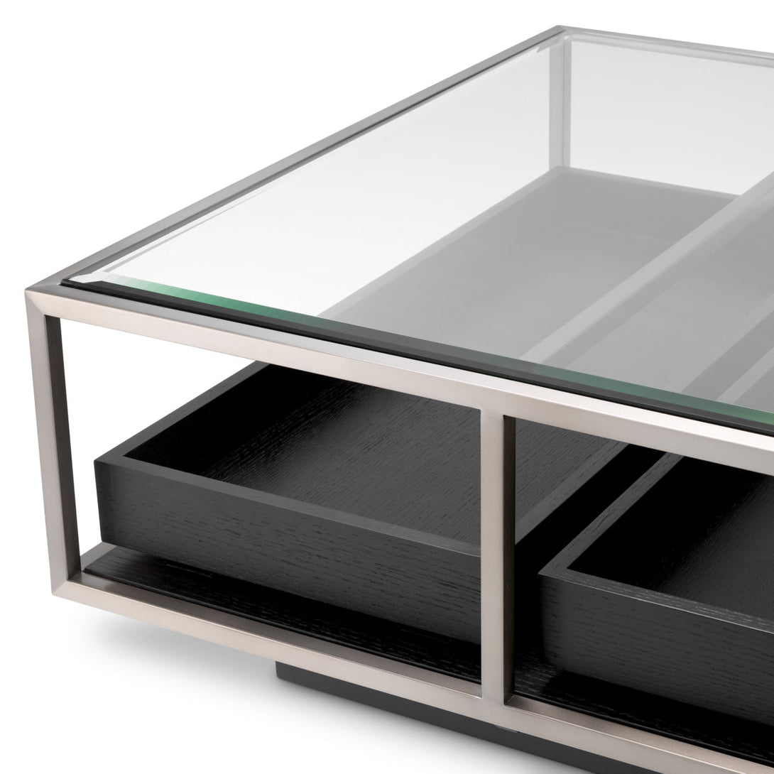 Coffee Table Roxton Brushed Steel Finish Furniture Eichholtz