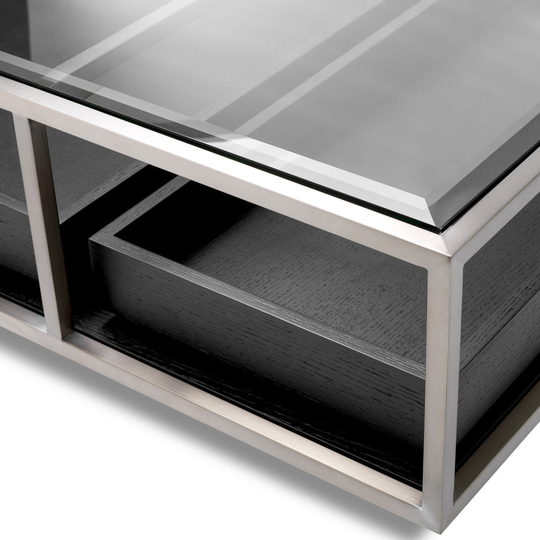 Coffee Table Roxton Brushed Steel Finish Furniture Eichholtz