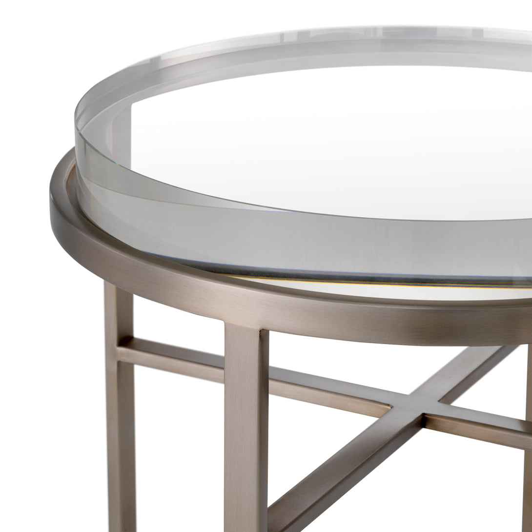 Side Table Hoxton Set Of 2 Brushed Steel Finish Furniture Eichholtz