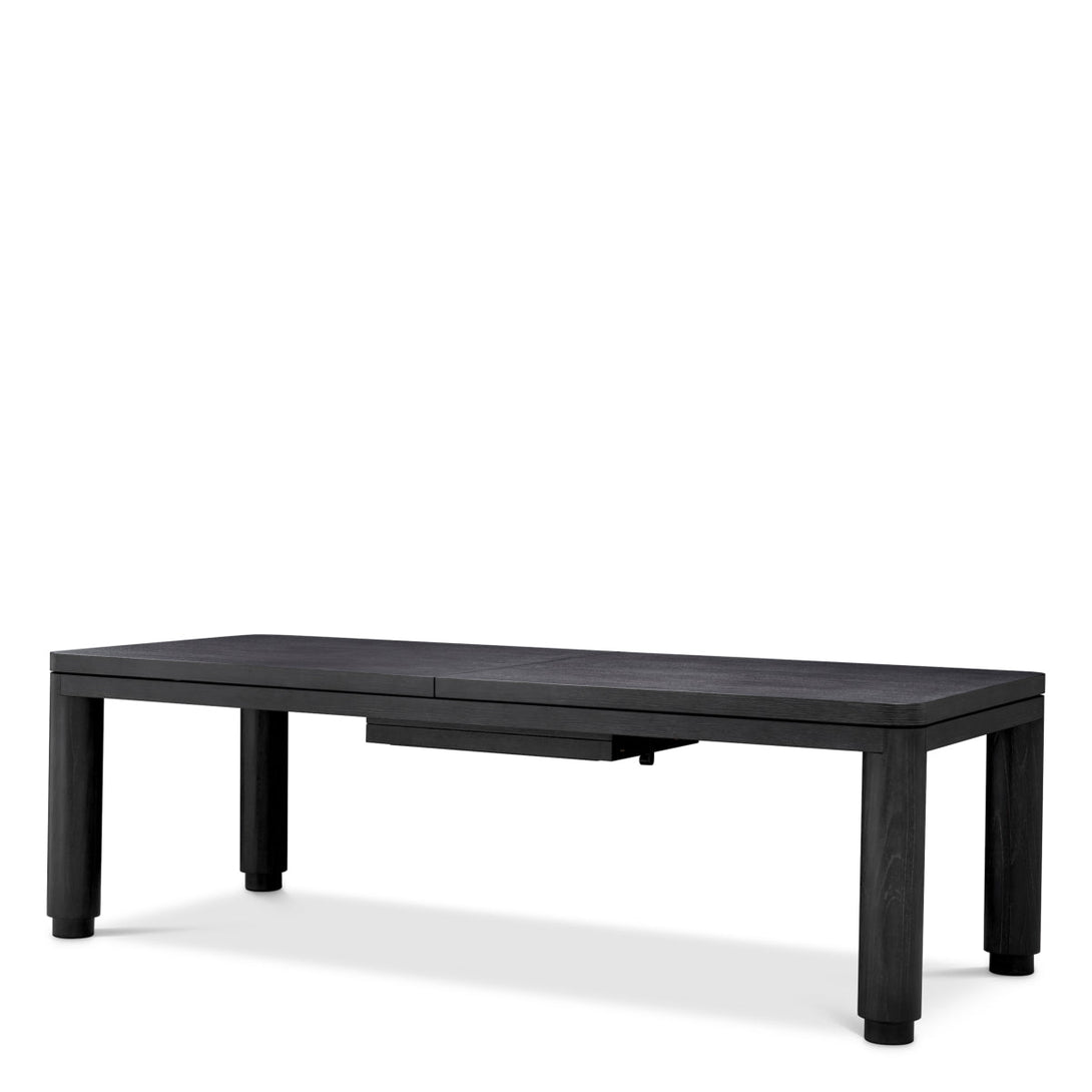 Extendable Dining Table Atelier S Charcoal Grey Oak Veneer Furniture Eichholtz