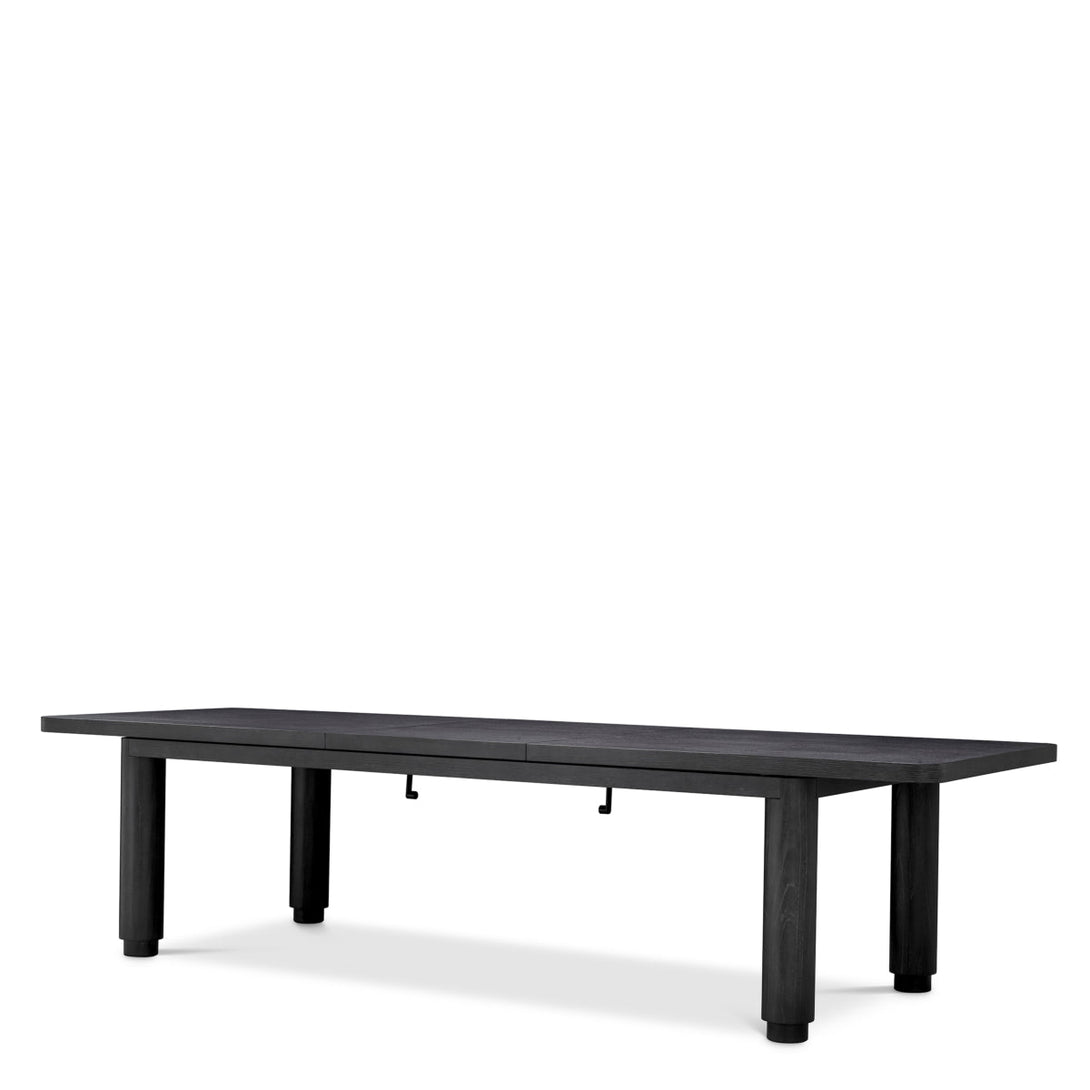 Extendable Dining Table Atelier S Charcoal Grey Oak Veneer Furniture Eichholtz