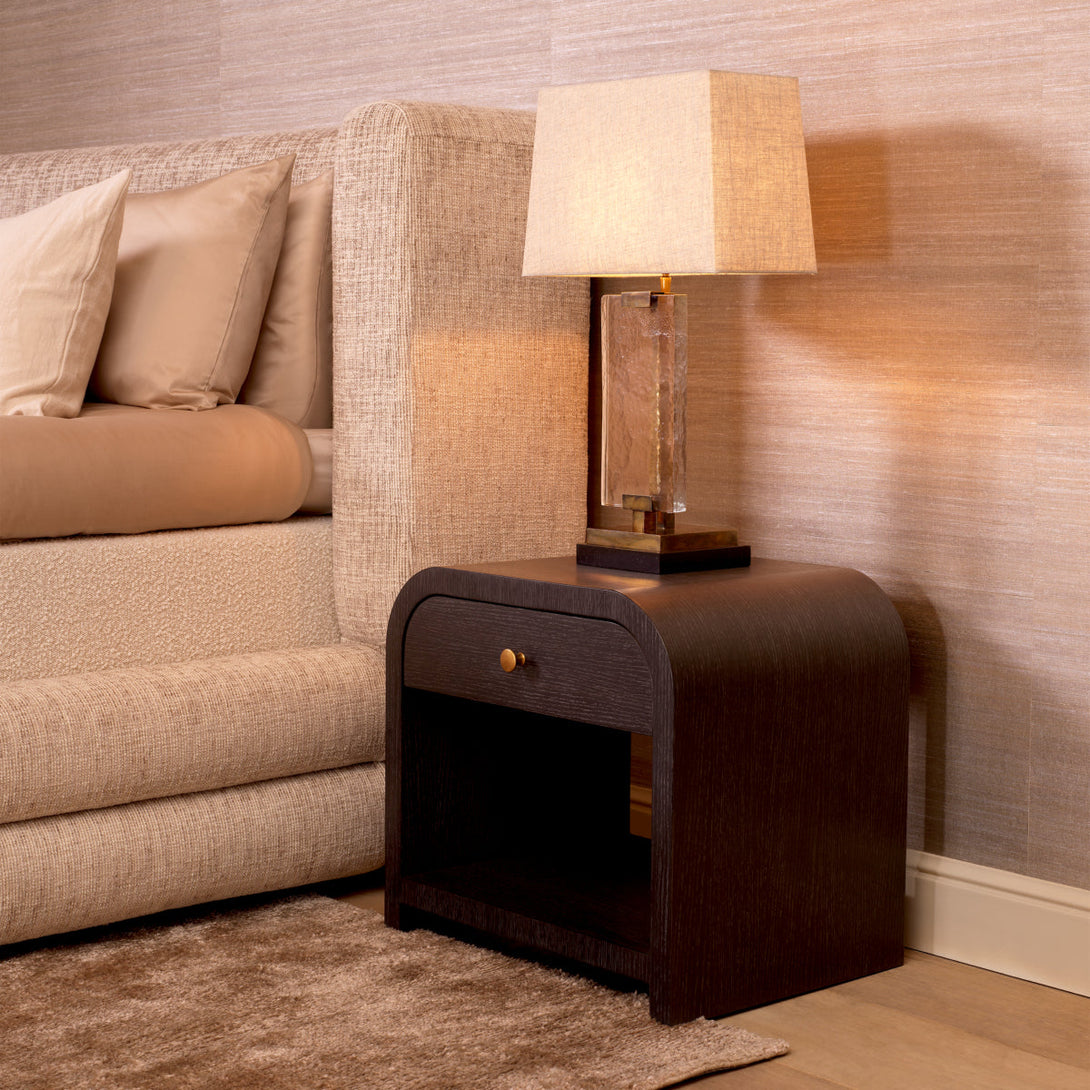 Nightstand Rhodes Charcoal Oak Veneer Furniture Eichholtz