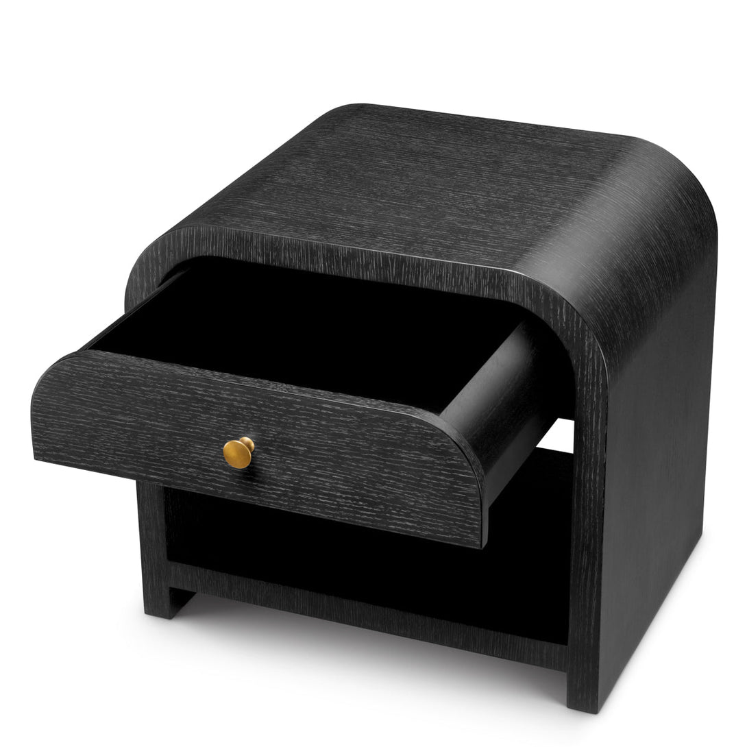 Nightstand Rhodes Charcoal Oak Veneer Furniture Eichholtz