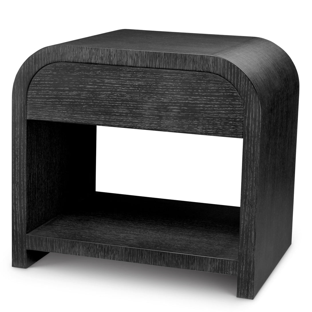 Nightstand Rhodes Charcoal Oak Veneer Furniture Eichholtz