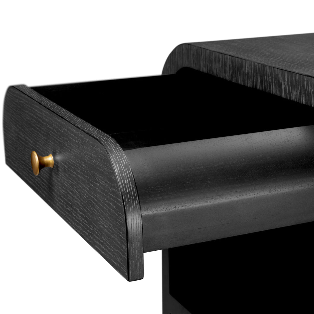 Nightstand Rhodes Charcoal Oak Veneer Furniture Eichholtz