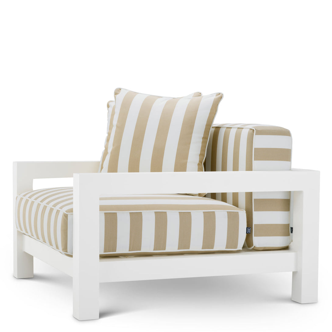 Outdoor Chair Cap-Antibes Matte White Finish Outdoor Eichholtz