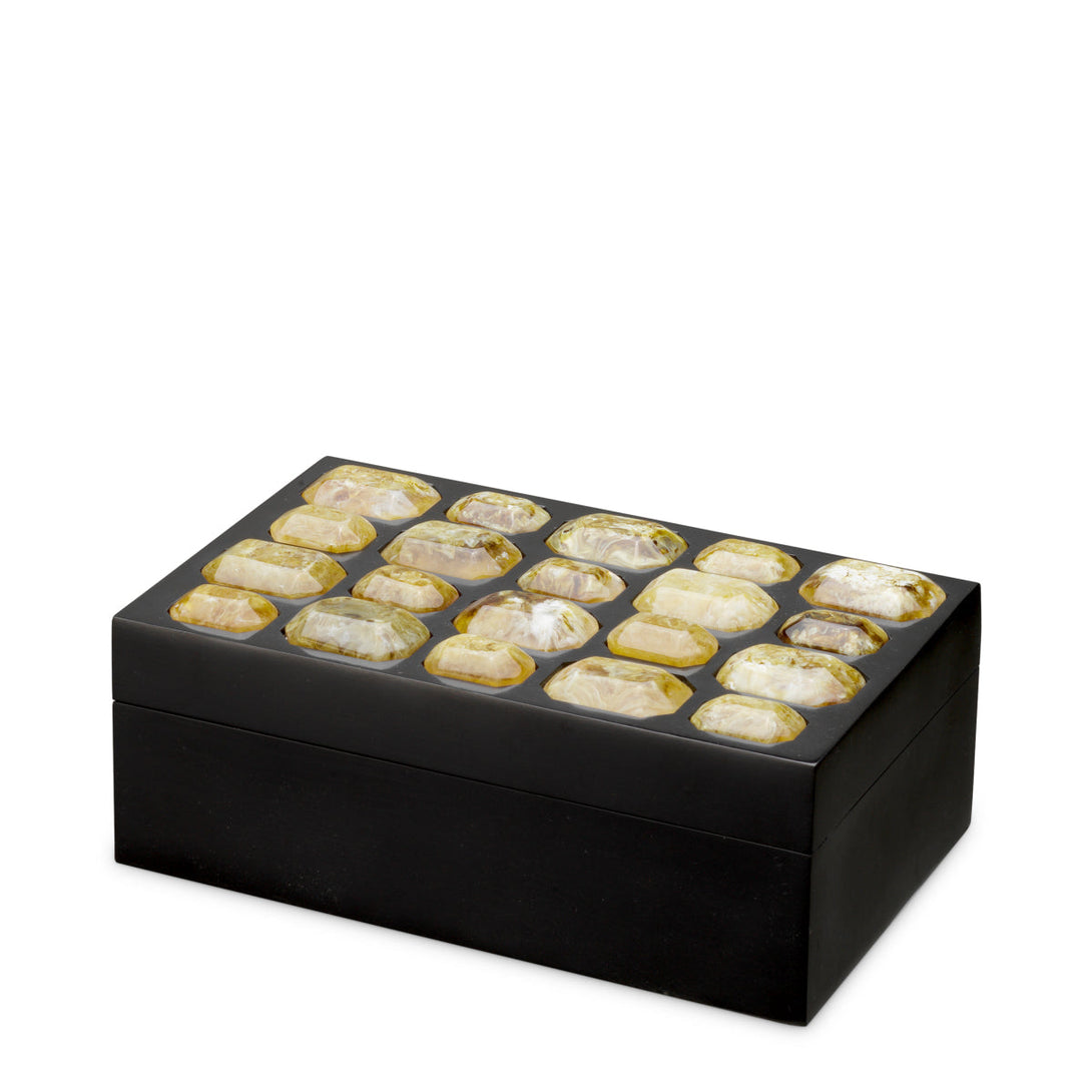 Box Lucida S Black Faux Amber Accessories Eichholtz