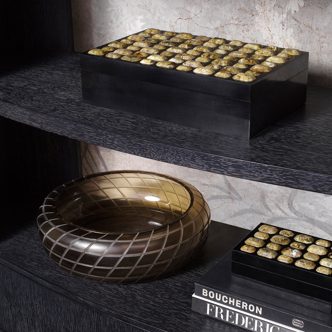 Box Lucida S Black Faux Amber Accessories Eichholtz