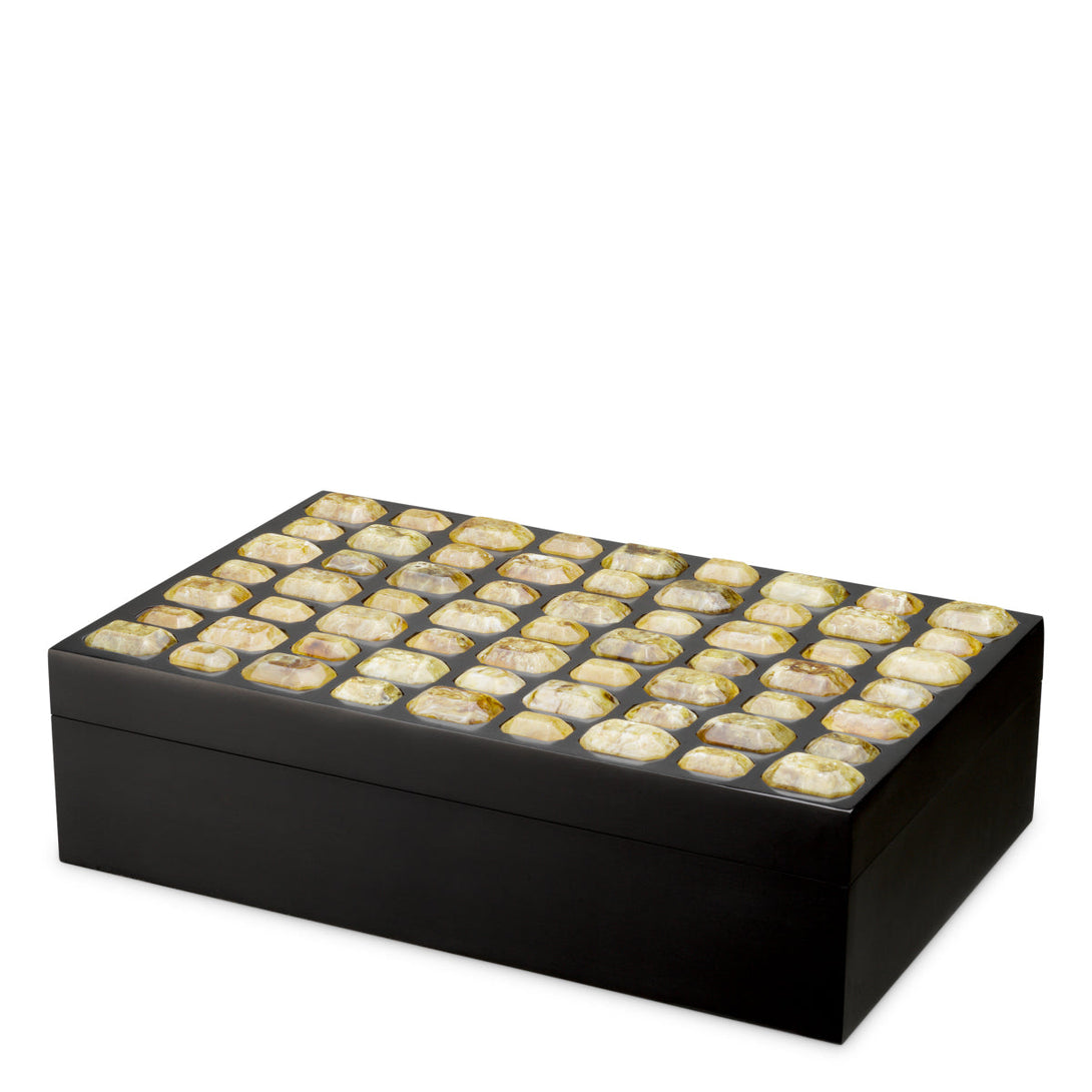 Box Lucida L Black Faux Amber Accessories Eichholtz