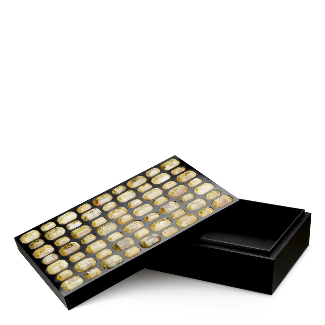 Box Lucida L Black Faux Amber Accessories Eichholtz