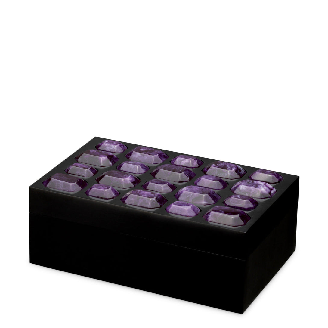 Box Lucida S Black Faux Amethyst Accessories Eichholtz
