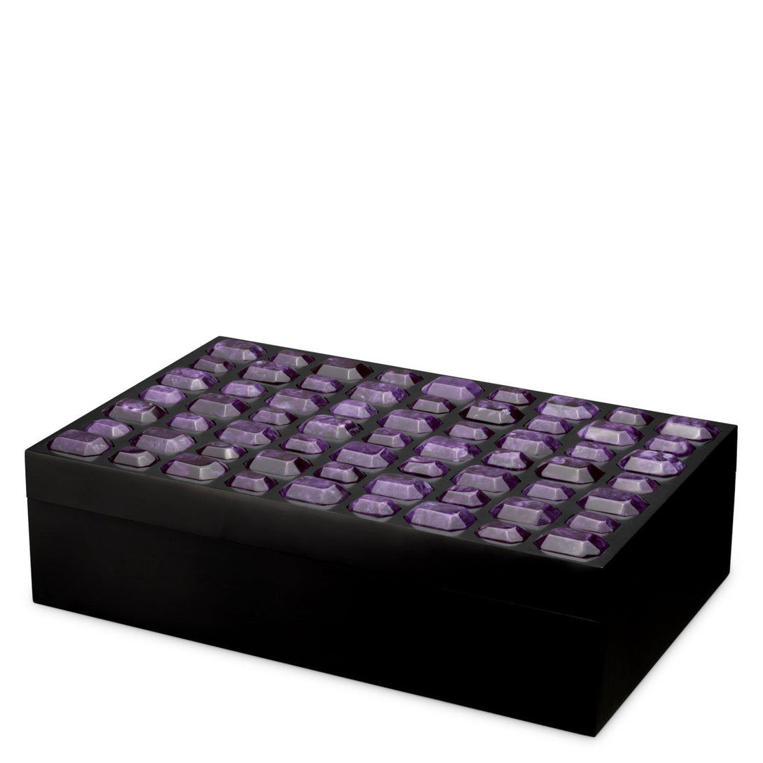 Box Lucida L Black Faux Amethyst Accessories Eichholtz