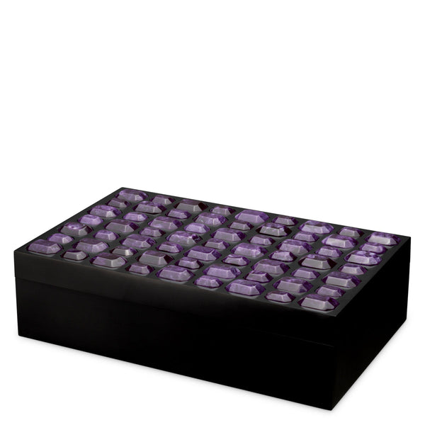 Box Lucida L Black Faux Amethyst Accessories Eichholtz