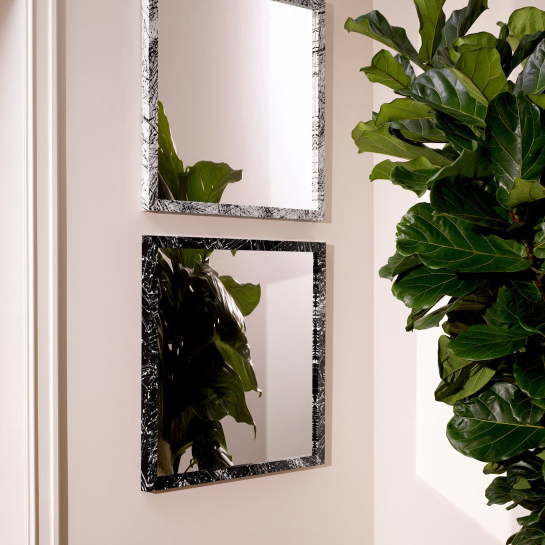 Mirror Reflection Of Eccentricity White Artistic Wooden Frame Accessories Eichholtz