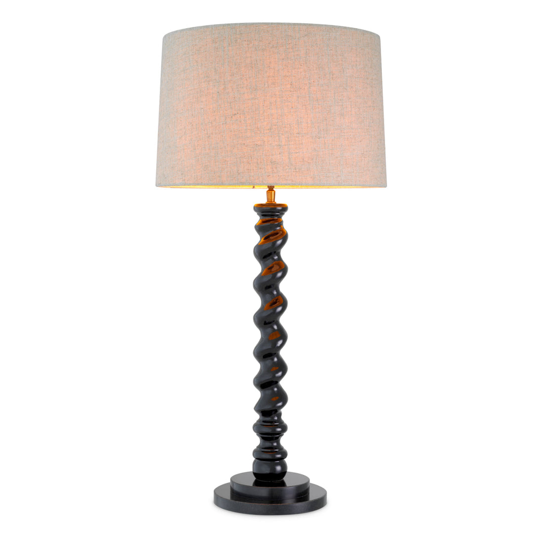 Table Lamp Massimo Piano Black Finish Lighting Eichholtz