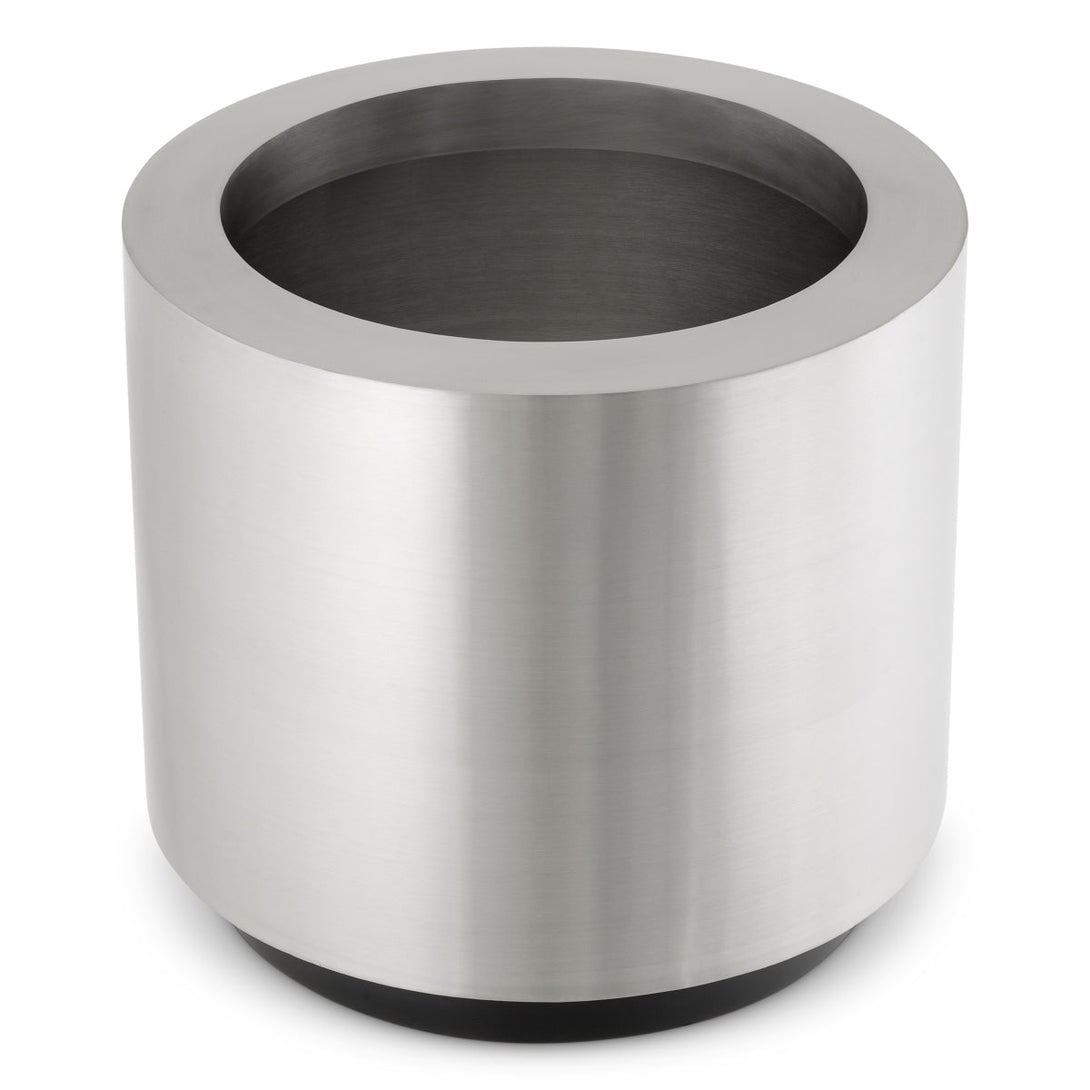 Planter Jasper Round S Brushed Steel Finish Accessories Eichholtz