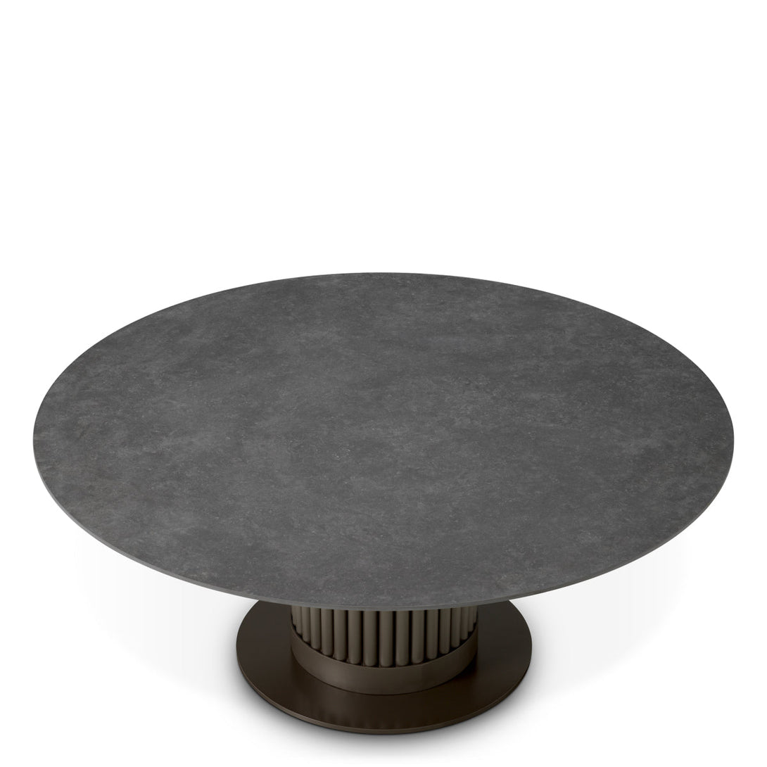 Outdoor Coffee Table Volterra Round Bronze Finish Outdoor Eichholtz