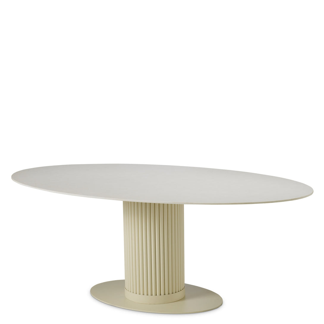 Dining Table Volterra Oval Sand Finish Outdoor Eichholtz