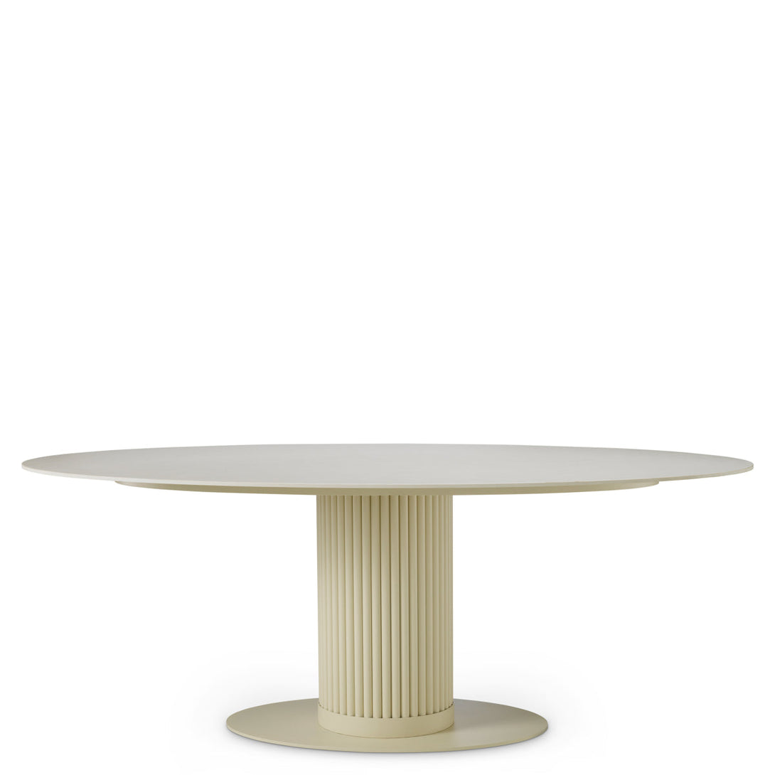 Dining Table Volterra Oval Sand Finish Outdoor Eichholtz