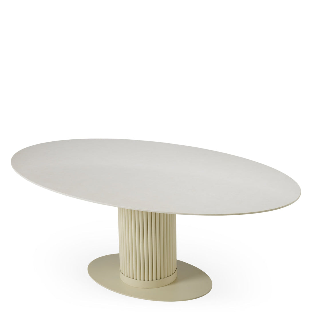 Dining Table Volterra Oval Sand Finish Outdoor Eichholtz