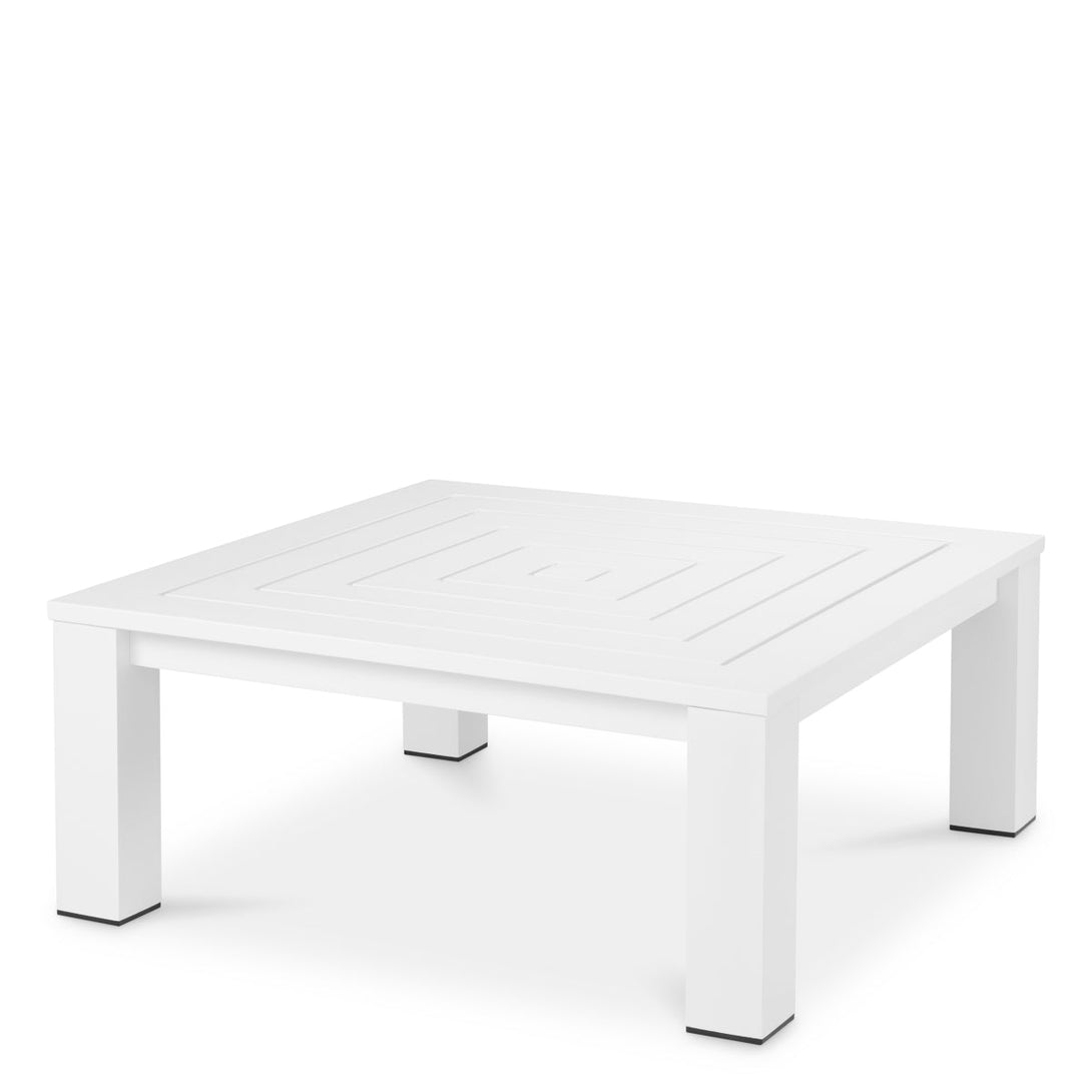 Outdoor Coffee Table Vistamar Matte White Finish Outdoor Eichholtz