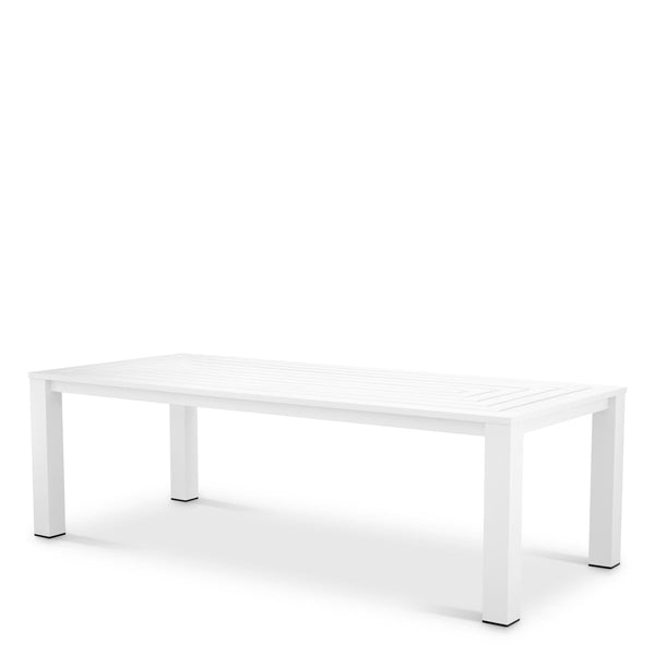 Outdoor Dining Table Vistamar Matte White Finish Outdoor Eichholtz