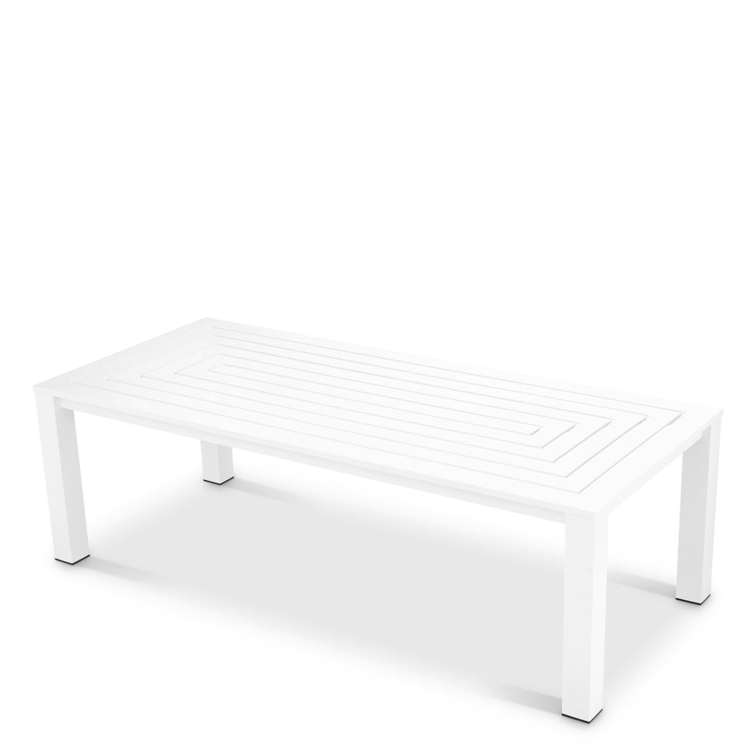 Outdoor Dining Table Vistamar Matte White Finish Outdoor Eichholtz