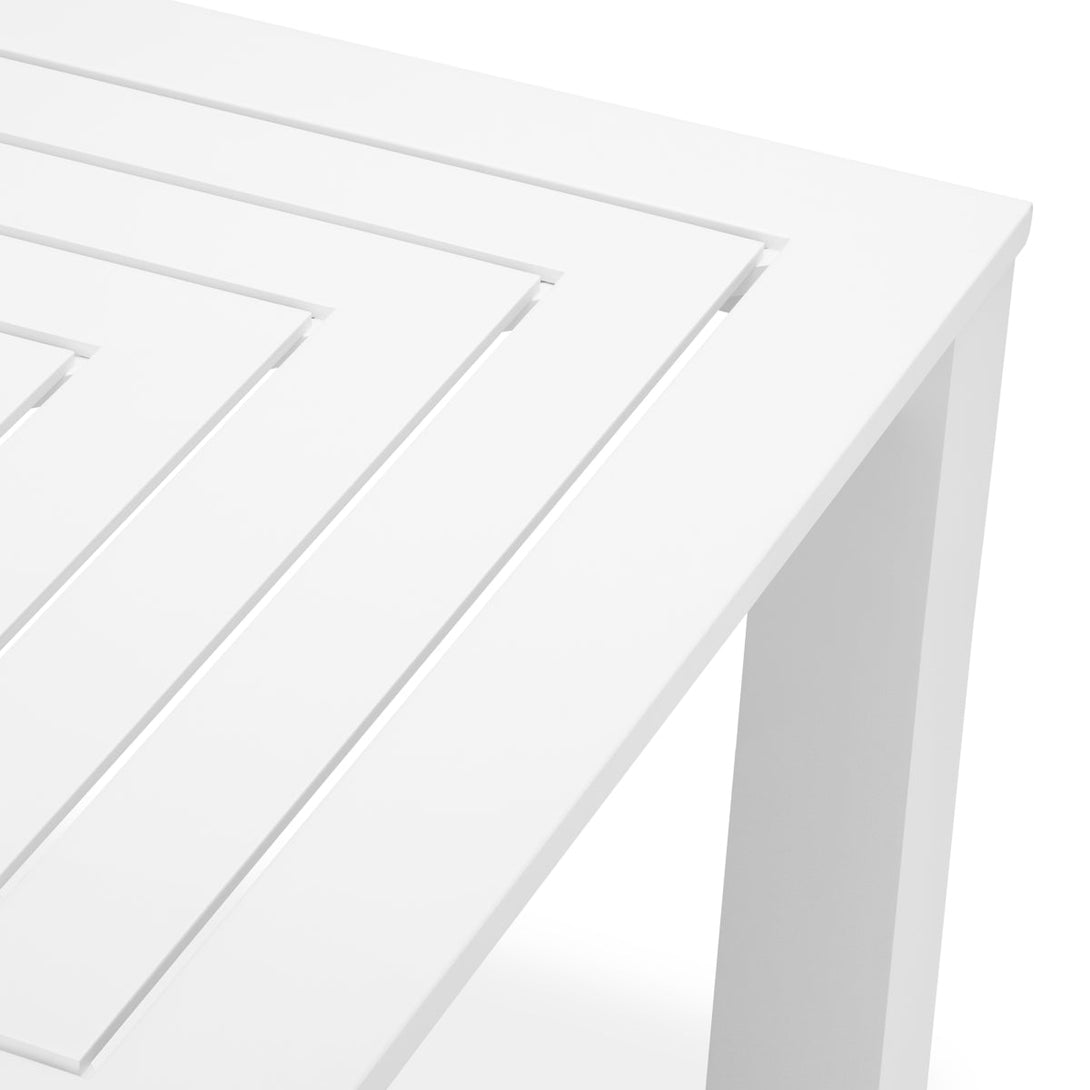 Outdoor Dining Table Vistamar Matte White Finish Outdoor Eichholtz