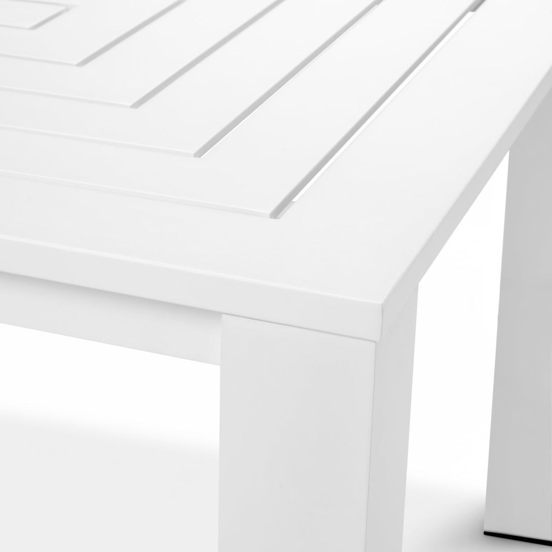 Outdoor Dining Table Vistamar Matte White Finish Outdoor Eichholtz