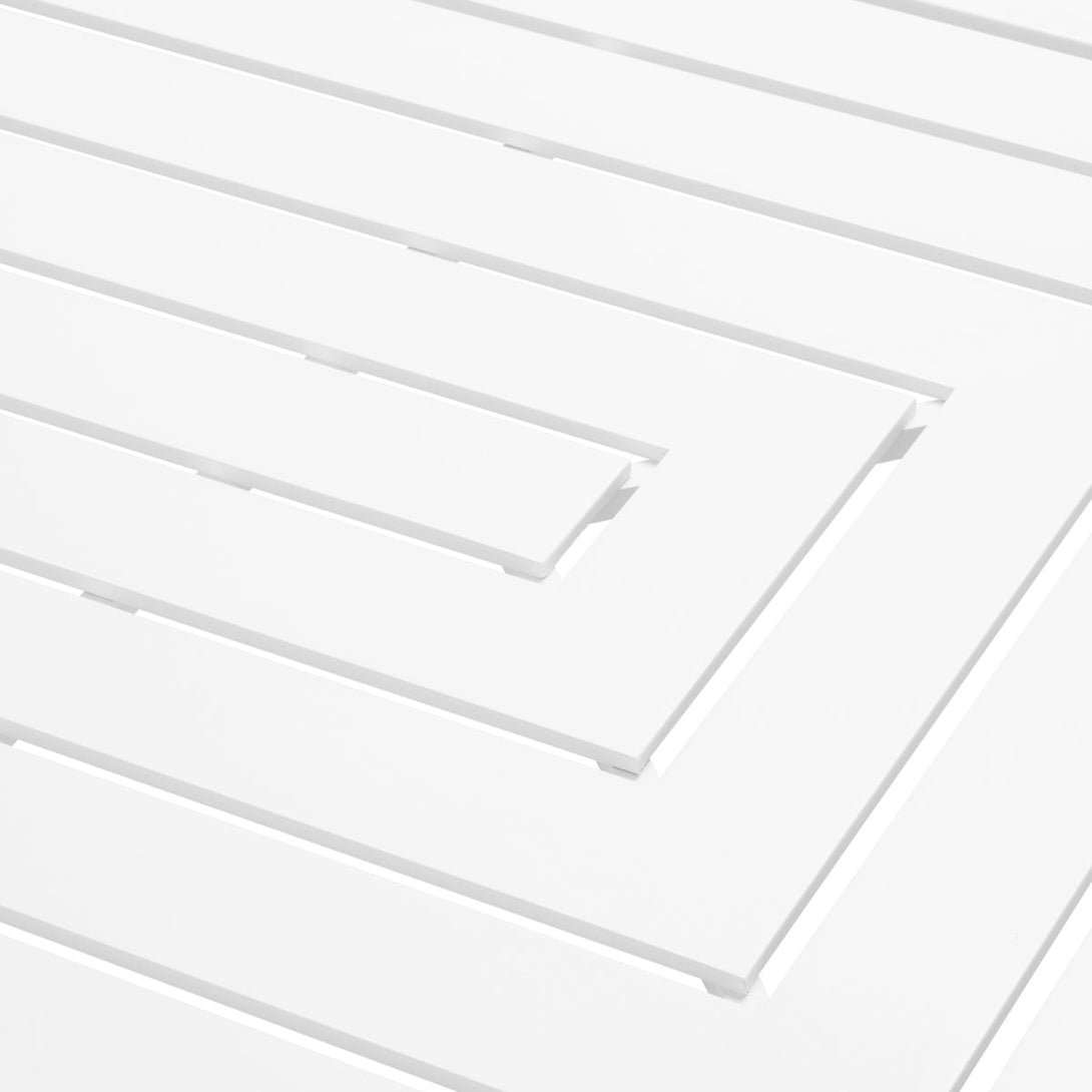 Outdoor Dining Table Vistamar Matte White Finish Outdoor Eichholtz