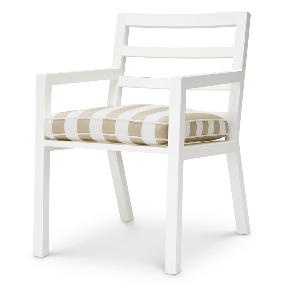 Outdoor Dining Chair Delta Matte White Finish Furniture Eichholtz