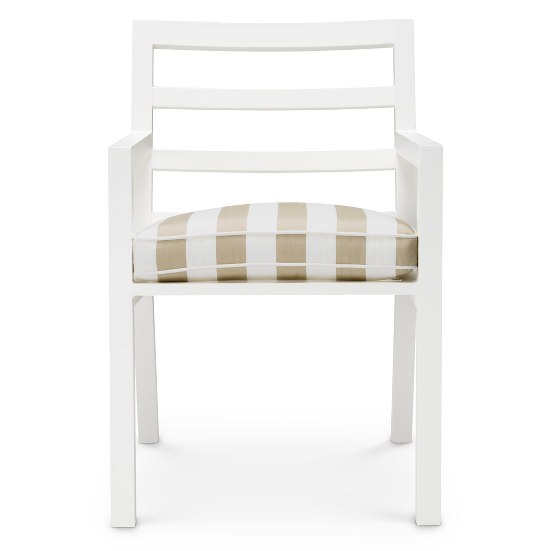 Outdoor Dining Chair Delta Matte White Finish Furniture Eichholtz