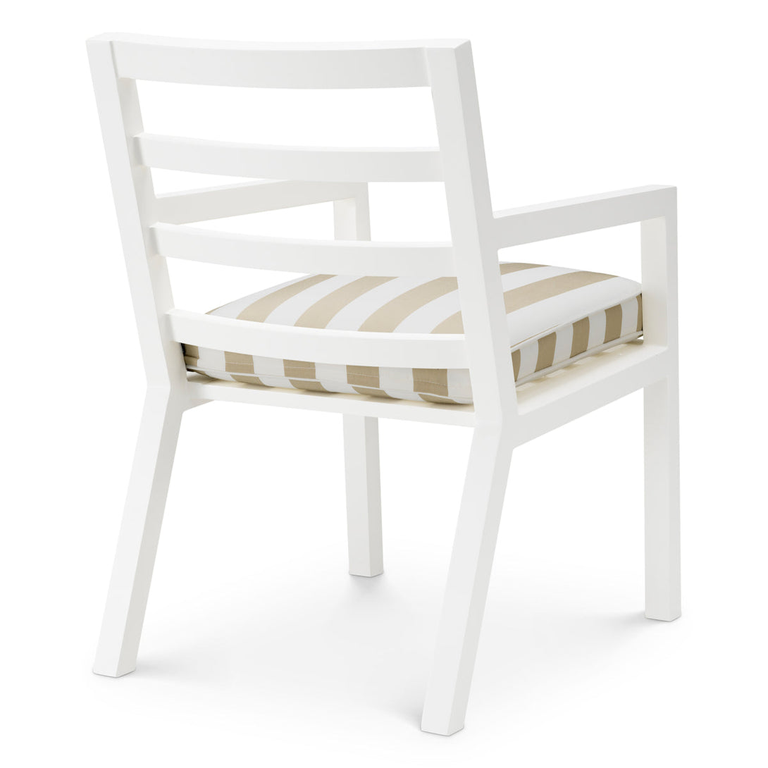 Outdoor Dining Chair Delta Matte White Finish Furniture Eichholtz