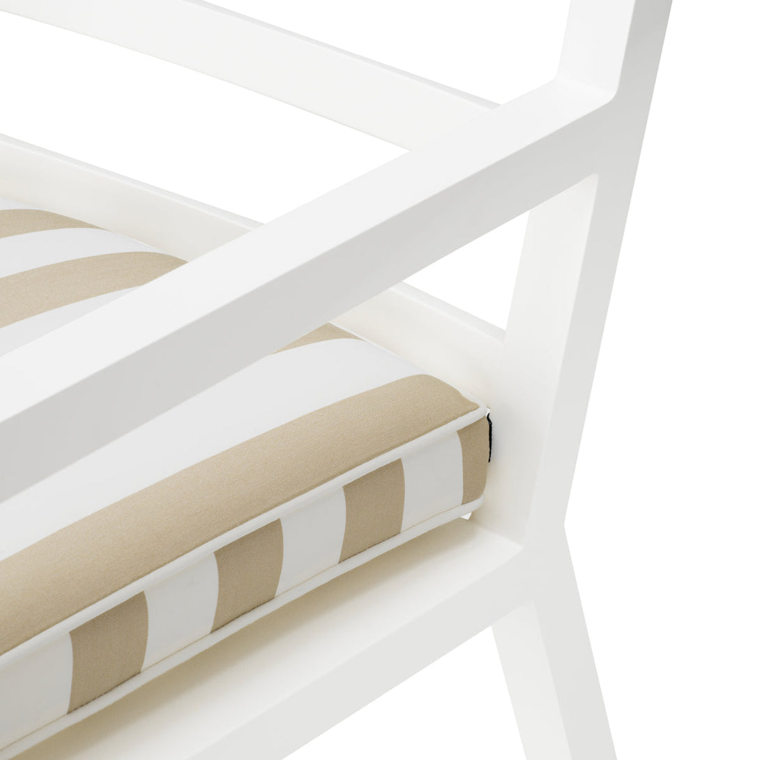 Outdoor Dining Chair Delta Matte White Finish Furniture Eichholtz