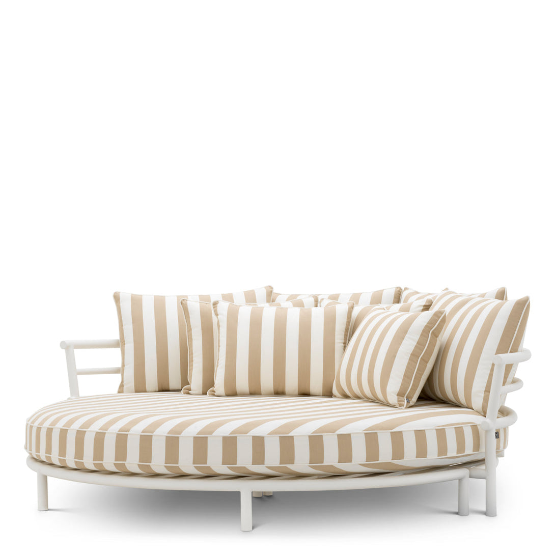 Outdoor Bed Laguno Matte White Finish Outdoor Eichholtz