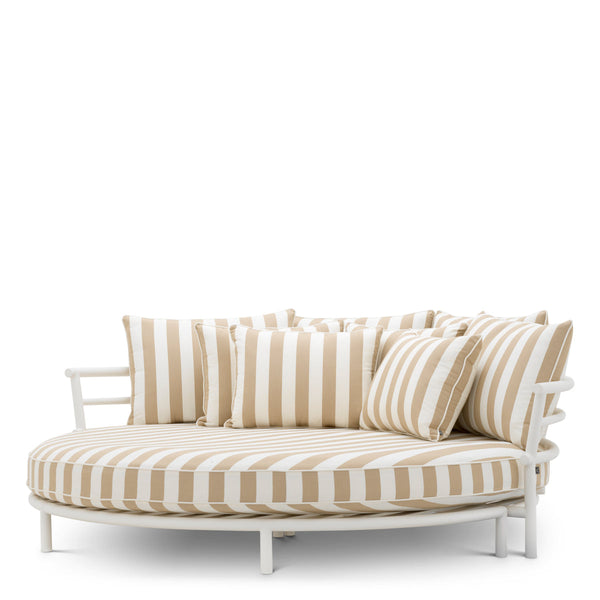 Outdoor Bed Laguno Matte White Finish Outdoor Eichholtz