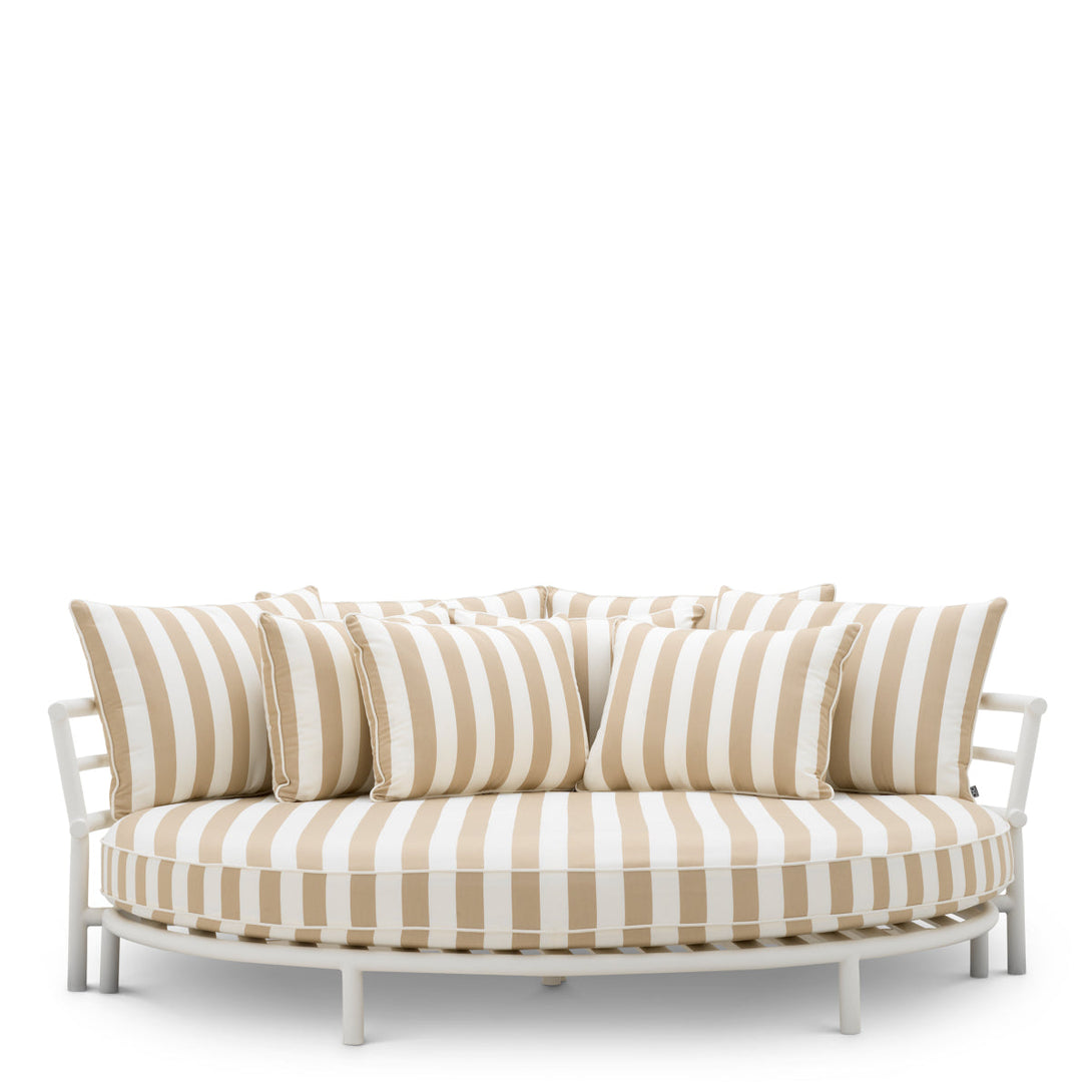 Outdoor Bed Laguno Matte White Finish Outdoor Eichholtz