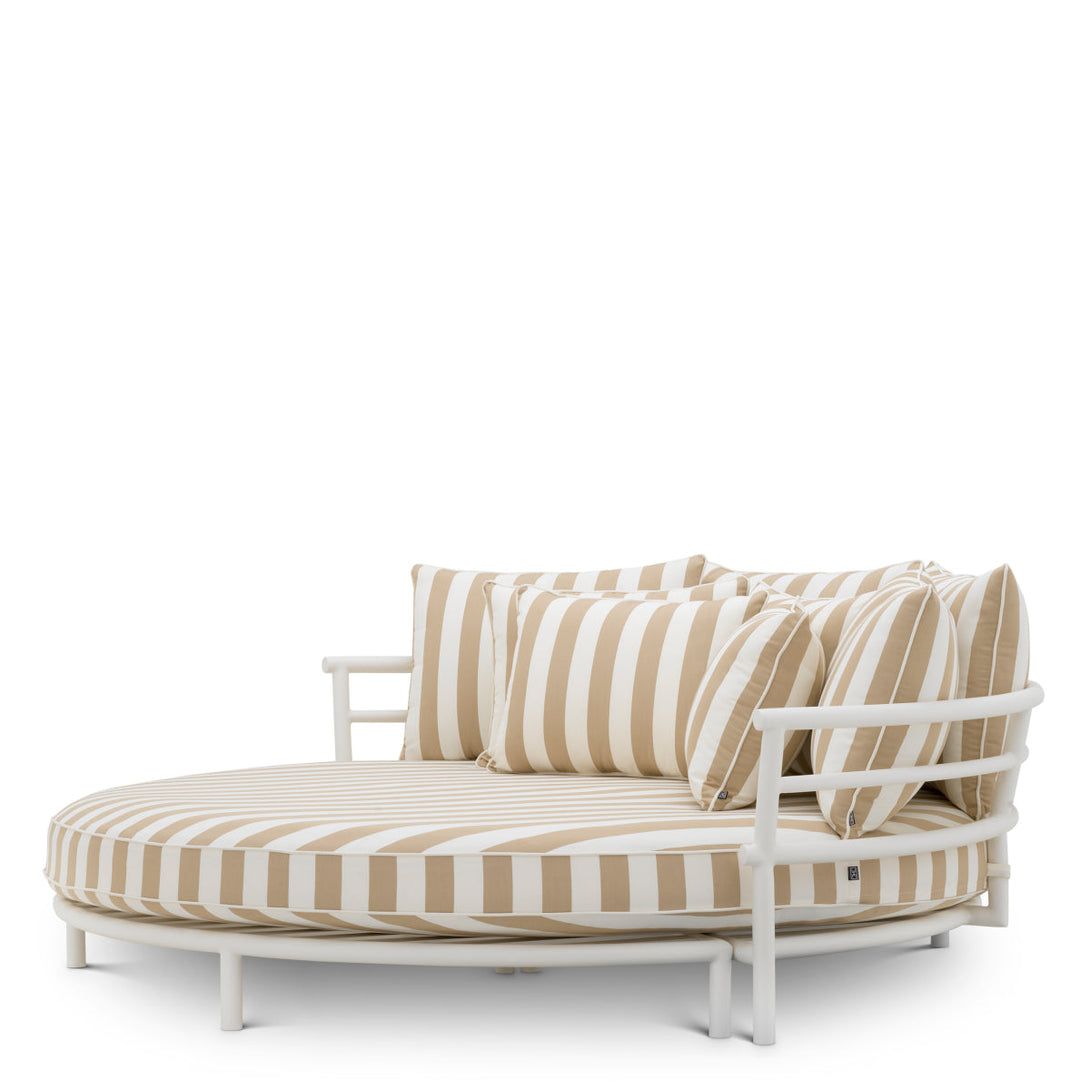 Outdoor Bed Laguno Matte White Finish Outdoor Eichholtz